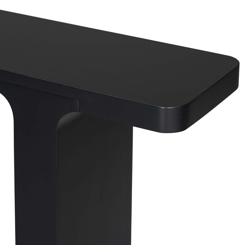Elegant Acacia Veneer Console Table, Black