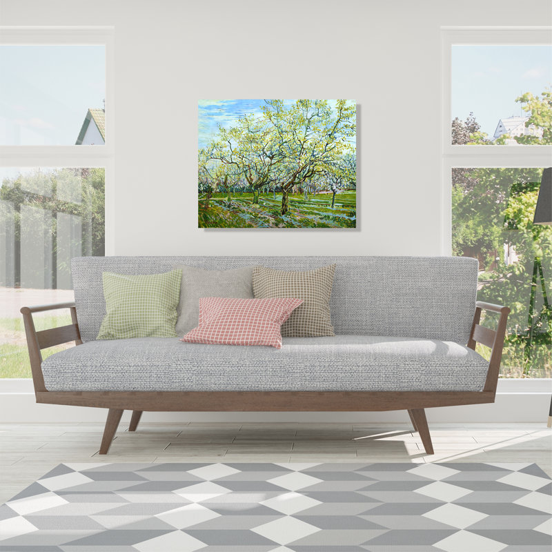 «The White Orchard» par Vincent Van Gogh, reproduction sur toile, H 24 po x l 30 po x P 0,75 po, Toile tendue
