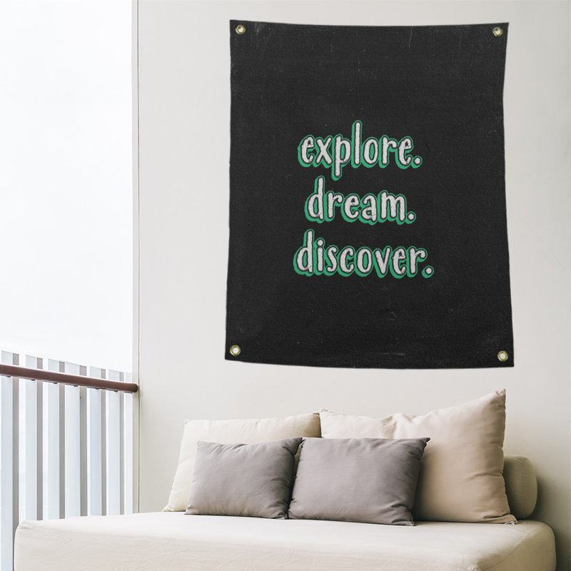 Tapisserie tableau noir en polyester discover rêve, H 80 po x l 59 po, Vert