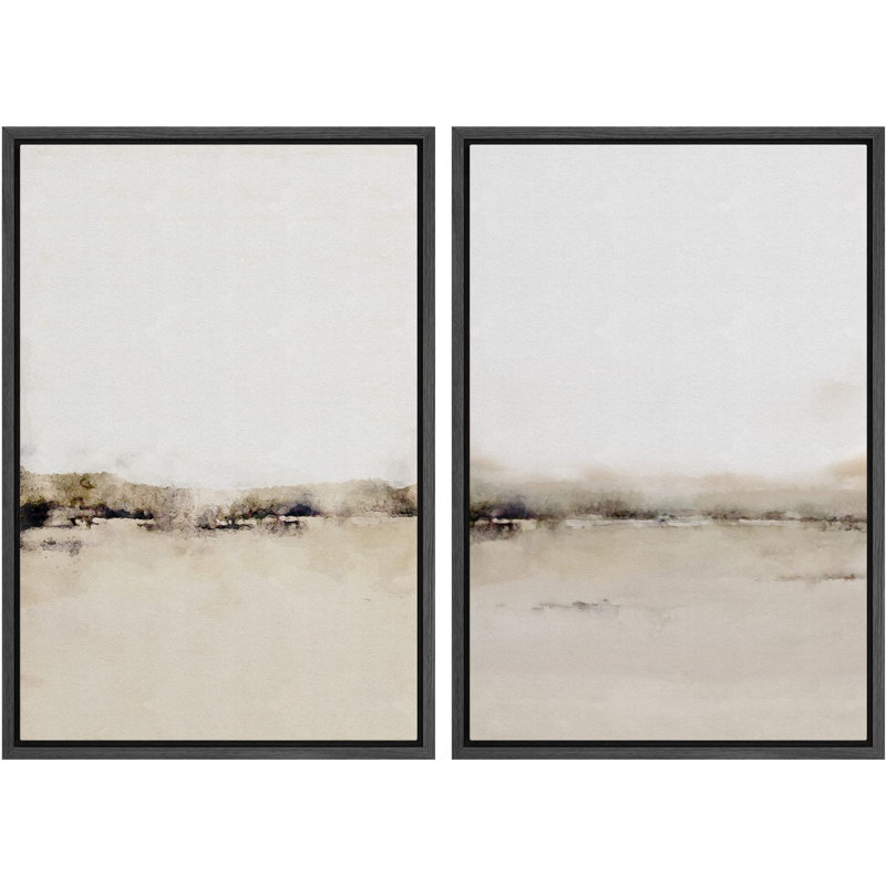 Brun clair, aquarelle, paysage abstrait, nature sauvage, illustrations, art moderne, rustique minimal, Noir