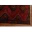 Tapis de couloir rouge unique en laine noué à la main de style années 1970 de 3 pi 8 po x 8 pi 11 po Reyanshi