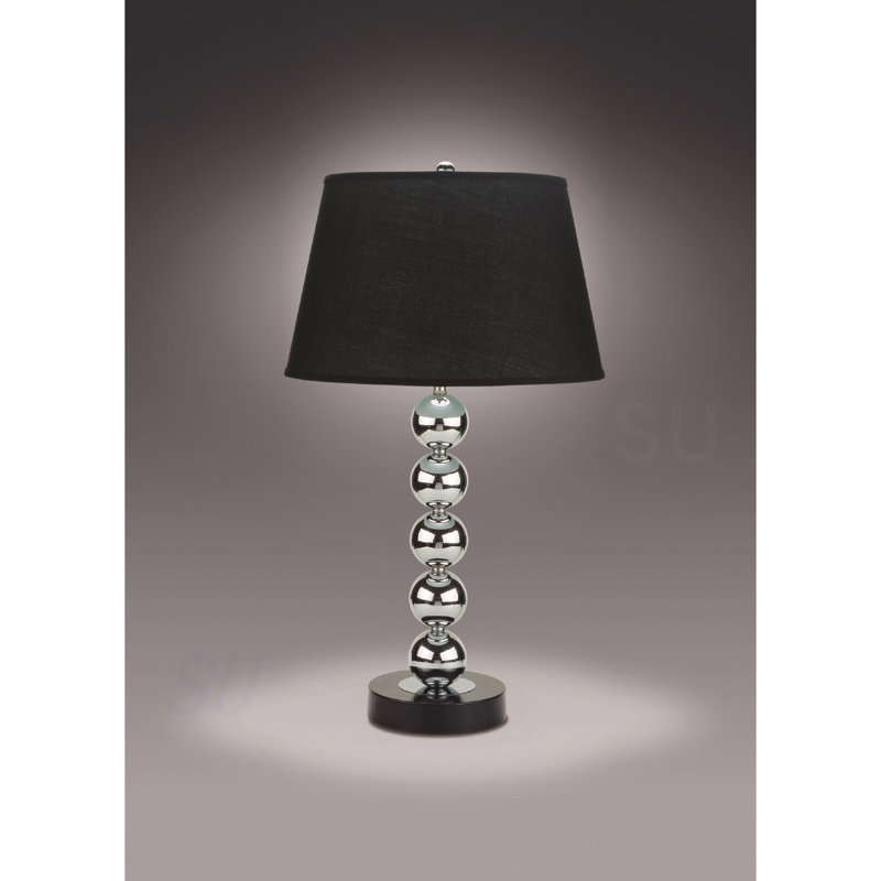 2Pc Modern Sleek Table Lamp Reflective Spheres Catch The Eye