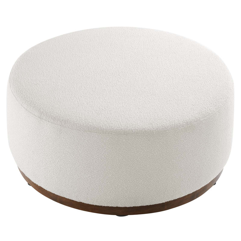 Modway Tilden Upholstered Ottoman, Off White Fabric