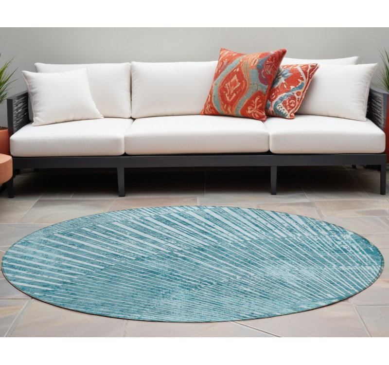 Tapis extérieur rond 8 pi