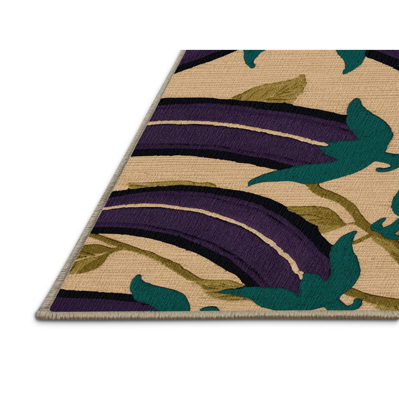  Tapis lavable aubergine, Rectangulaire 8 pi x 12 pi