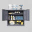 Armoire de garage en métal avec porte, armoire de rangement murale, armoire à outils flottante pour sous-sols, cuisines et entrepôts