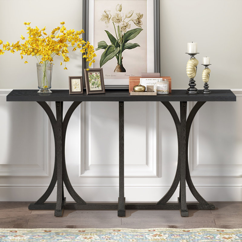 Console en bois Farmhouse, Noir