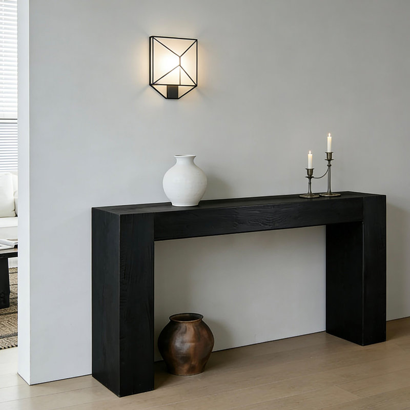 Console American Country, Noir, H 31,5 po x l 78,7 po x P 11,8 po