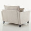 Fauteuil surdimensionné de 46,9 po, tissu chenille, fauteuil confortable et demi-canapé simple avec coussin pour le salon, bureau, crème-966770891