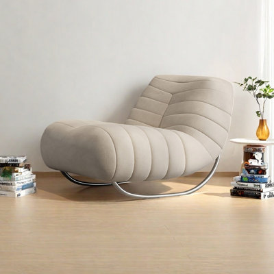 Sponge rocking chair with stainless steel base