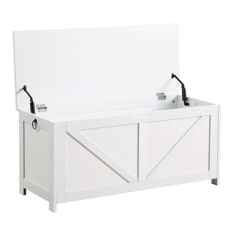 Banc de rangement - Rangement de vestibule blanc, découpe en U, espace de rangement spacieux, installation rapide, White