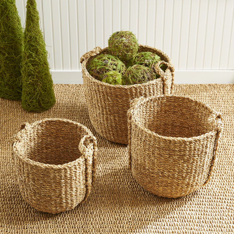 3 Piece Seagrass Basket Set