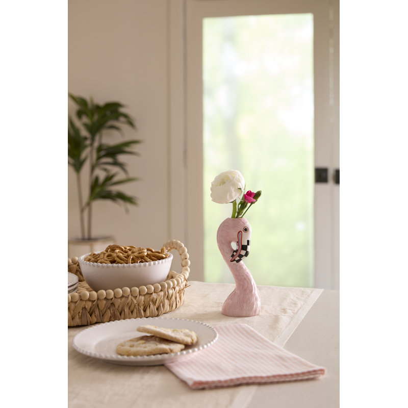Patience Brewster Flamingo Ceramic Bud Vase