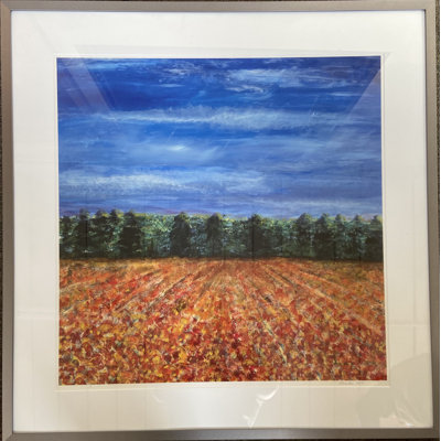 Red Fields Painting by Joyce Creiger