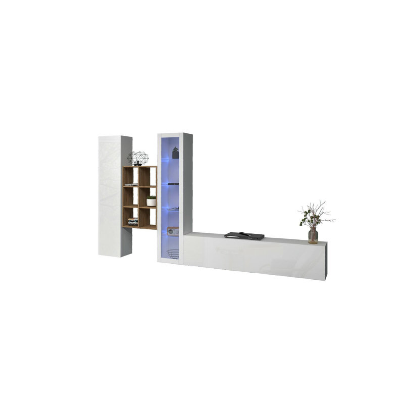 Candas Rectangle Accent Cabinet, Glossy White