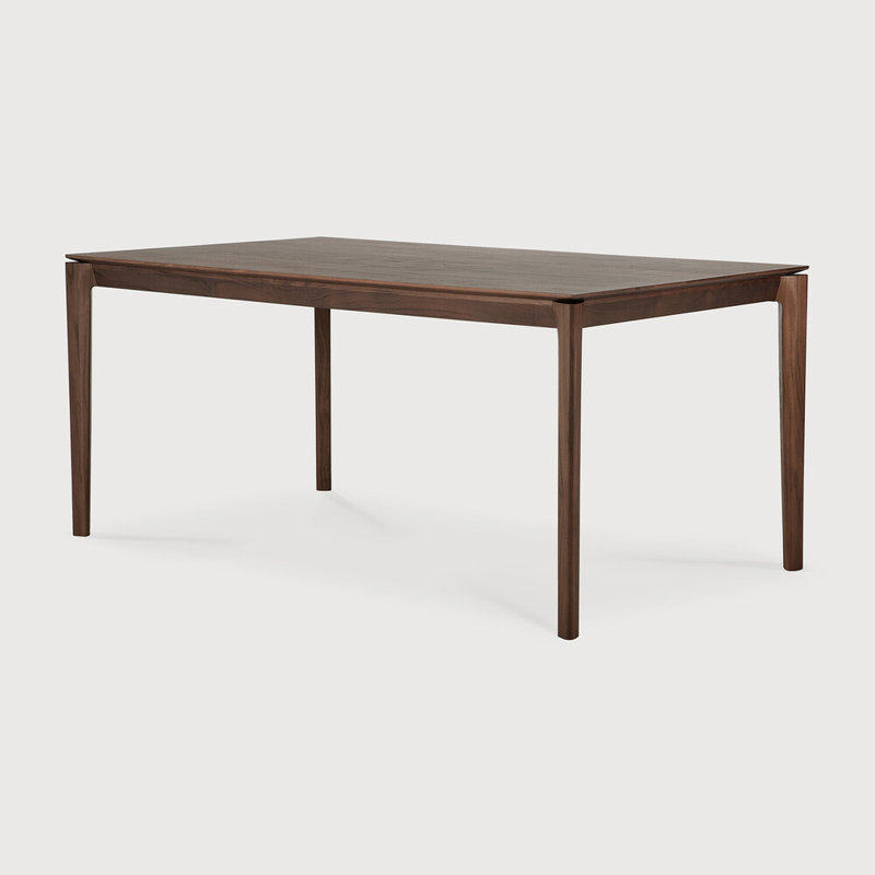 Bok Solid Wood Dining Table, 30"H x 55.5"L x 31.5"W, Teak Brown