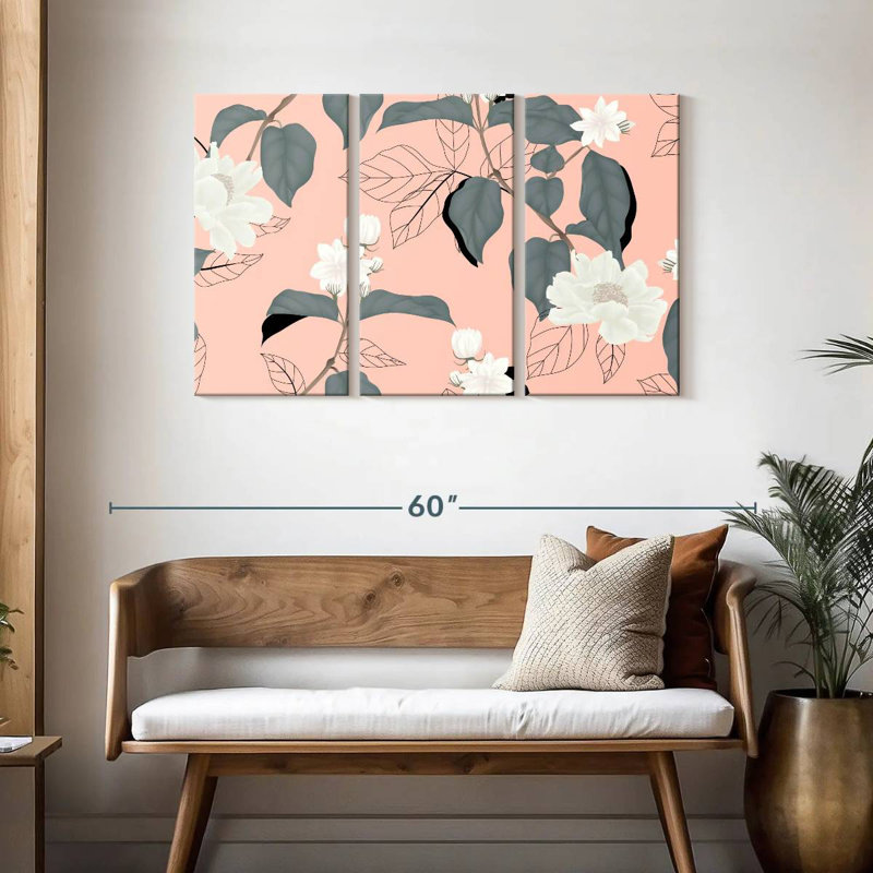 Jasmine On Pink, 28" H x 45" W