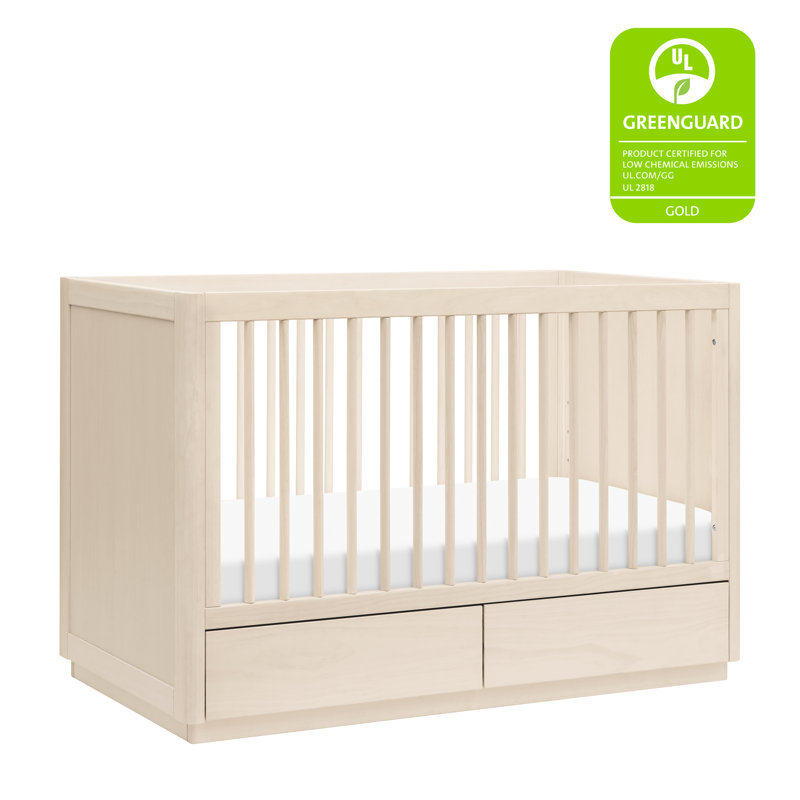 Bento 3-in-1 Convertible Crib with Storage, Washed Natural