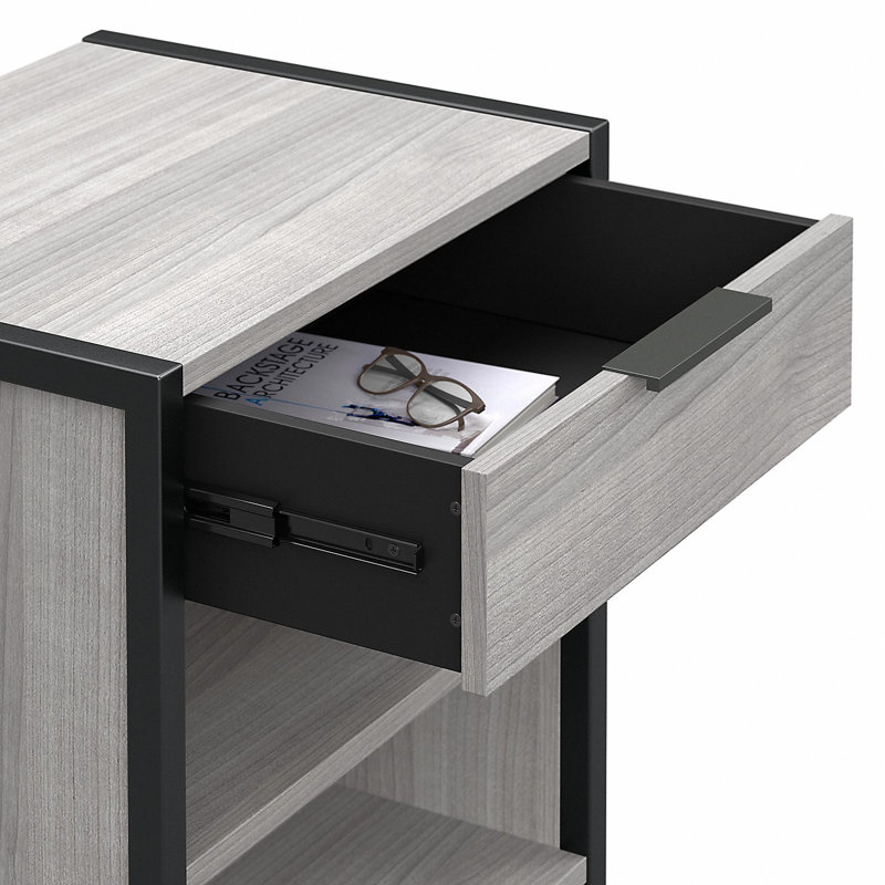 Table de chevet Spero, Gris platine