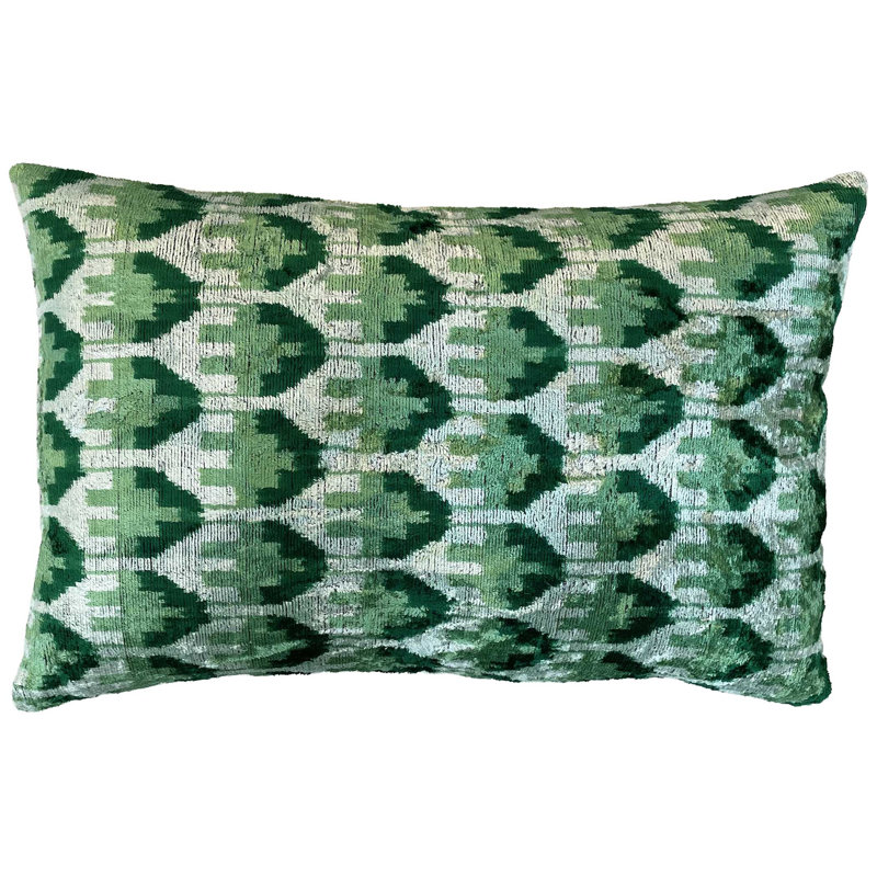 Housse et insert de coussin lombaire en velours de soie Pinewood