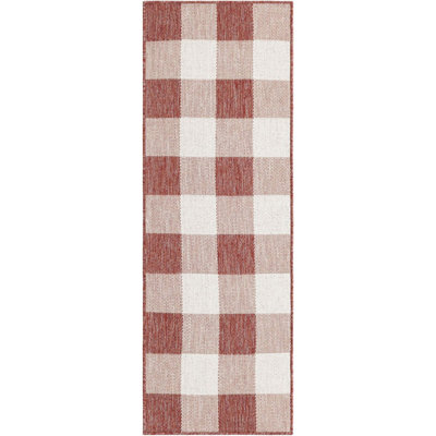 Tapis intérieur / extérieur rouge Borland