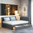 Kaydhen Upholstered Linen Daybed-364851493