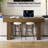 63" Ribbed Fluted Console Table, Mid-century Modern, Brown Oak-655681941