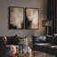 Art mural encadré, rétro, antique, classique pour chambre à coucher - 16 po x 24 po x 2 panneaux-1406306364-1406306366