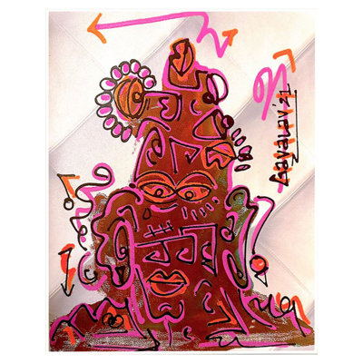 Share The Wisedom | Acrylic On Textured Wallpaper | By Gavalav