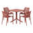4 Person Outdoor Square Dining Set-1241185988