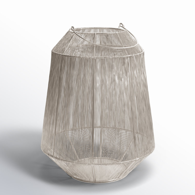 Lantern, 13.50" H x 10.50" W x 10.50" D, Silver