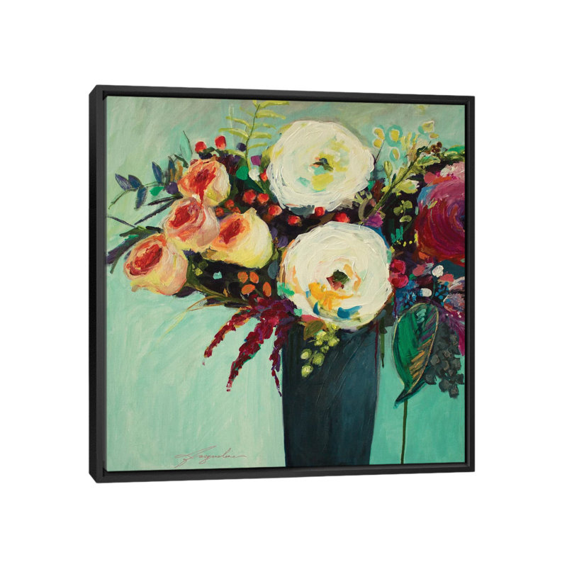 «Ode to Summer IX» par Jacqueline Brewer - reproduction d'art sur toile tendue, H 18 po x l 18 po x P 1,5 po, Pas de tapis