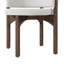 Chaise de salle à manger rembourrée Heston de style moderne du milieu du siècle, avec dossier ajouré incurvé et pieds en bois d'hévéa-135304276