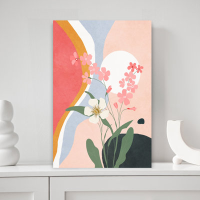 Art coloré et coloré, fleur colorée et moderne 1