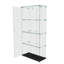 Vitrine à 5 niveaux en verre avec 5 modes DEL dynamiques, portes doubles et tablettes fixes pour un accès facile, vitrine au sol pour le bureau à domicile ou la présentation de magasin