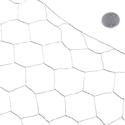 Filet hexagonal de volaille de calibre 20 H 3 pi x l 25 pi avec filet de 1 pouce