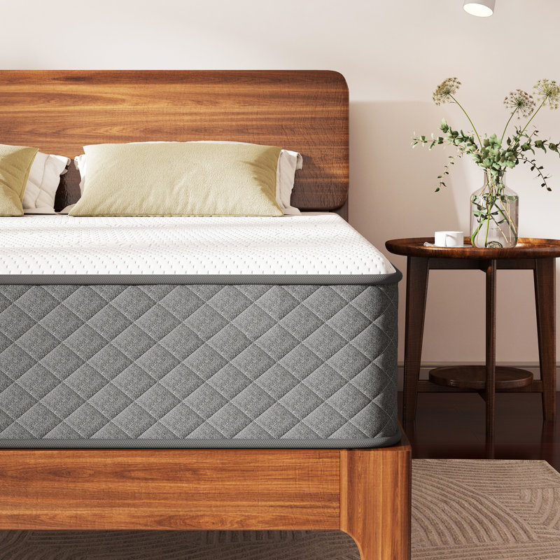12" full mattress pillow top hybrid mattress memory foam medium firm, CertiPUR-US, SGS Certified, Full