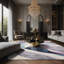 Tapis gris soyeux et moelleux-100856361