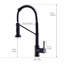 Robinet de cuisine avec douchette extractible en acier inoxydable
