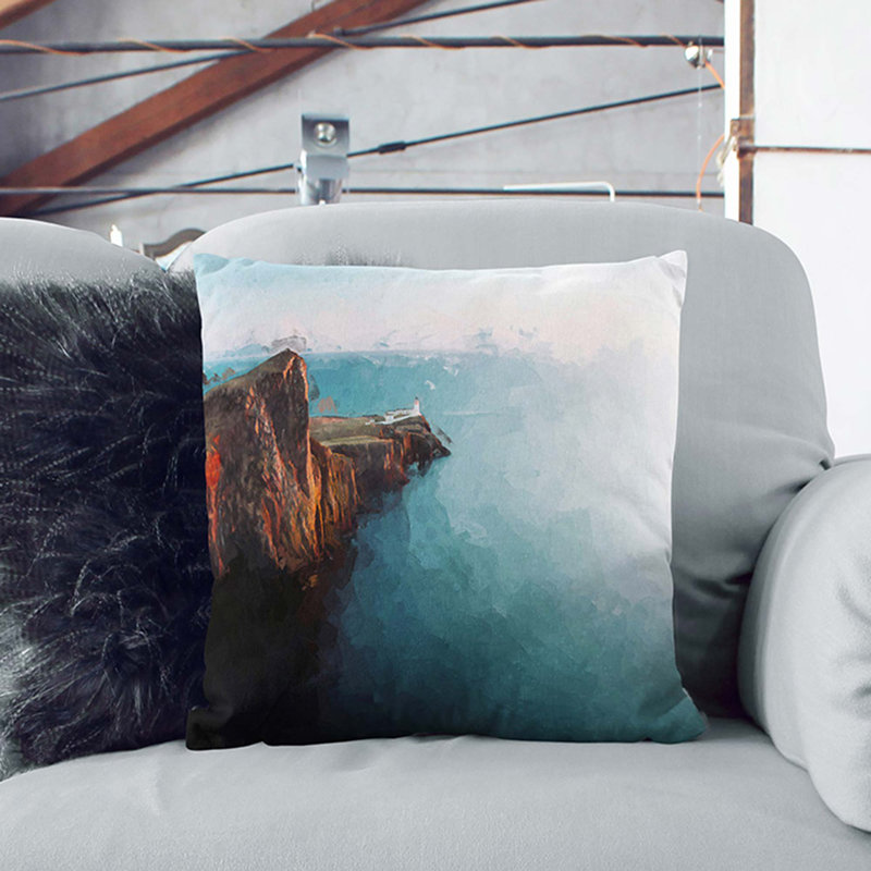 Square Cushion, 40cm H x 40cm W x 15cm D, White