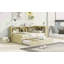 Lit de jour simple avec lit gigogne, armoires de rangement et ports USB