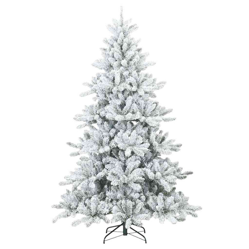  Artificial Hinged Christmas Tree Snow Flocked White, 5.91' H