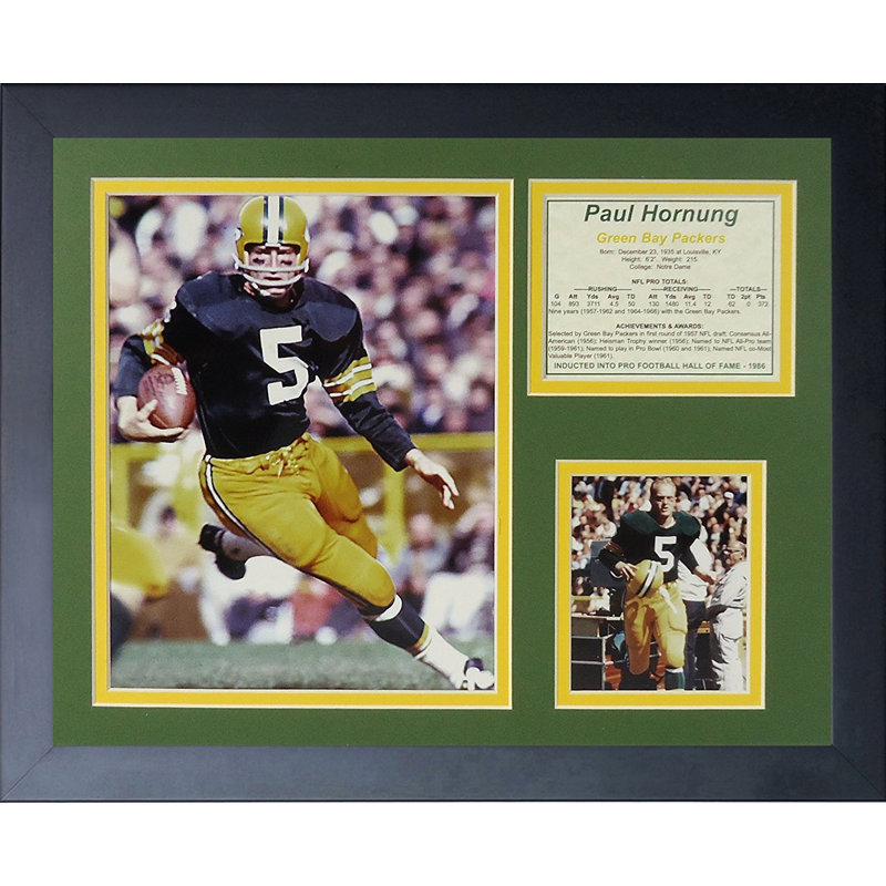 Souvenirs de paul hornung-empaqueteurs encadrés