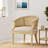 Wood And Cane Accent Chair-620678354