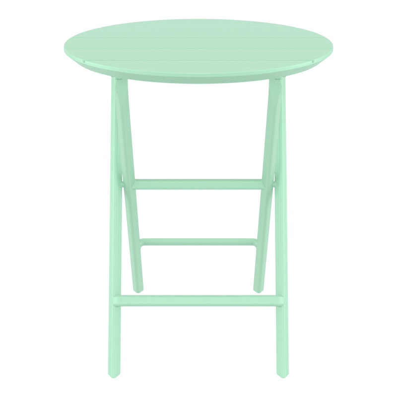 Helen Round Folding Bistro Table, Opaline Green