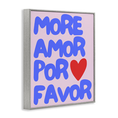  Blue & Red More Amor Framed Giclee Art by House of Lulu