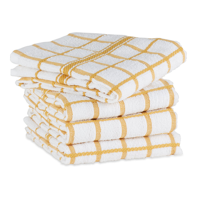 Linge à vaisselle, Miel doré / blanc