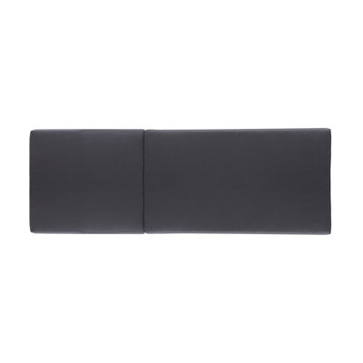 Water - Coussin de chaise longue - Raccords à crochets et boucles remplis de mousse gris foncé l 27,75 po x P 75,89 po x H 4,09 po / intérieur avec passe-partout