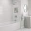 Ensemble de robinet de douche à pluie à pression équilibrée moderne avec robinet de baignoire-129442292