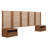 Modway Render Wall Mount Queen Headboard and Modern Nightstands-88459697